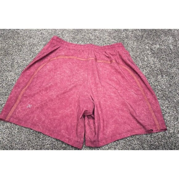 Lululemon Pace Breaker Men’s Shorts Pinky Red Medium - Picture 2 of 5